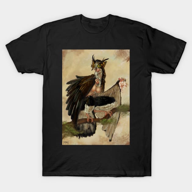 owl woman T-Shirt by Bertoni_Lee